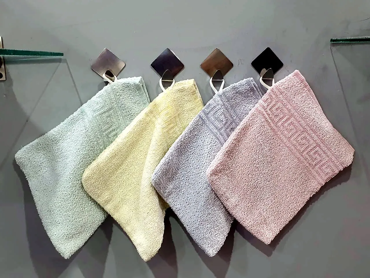 Terry glove accessory for spa and hospitality collections